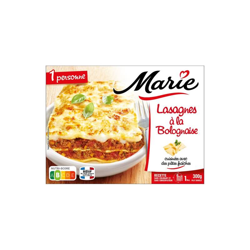 Marie - Lasagnes à la bolognaise sauce béchamel