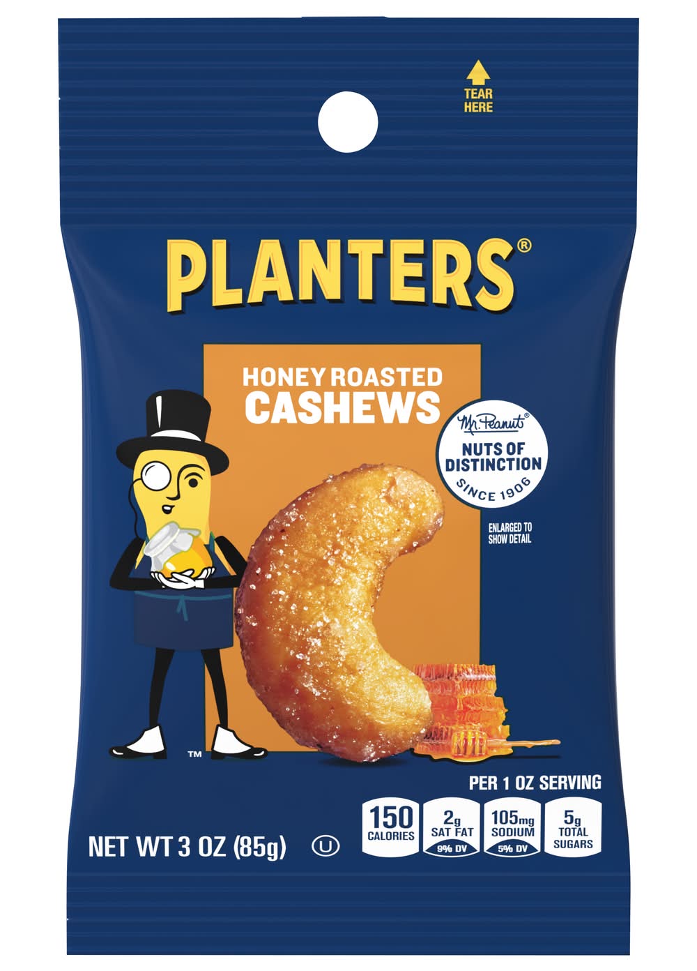 Planters Honey Roasted Cashews (3 oz)