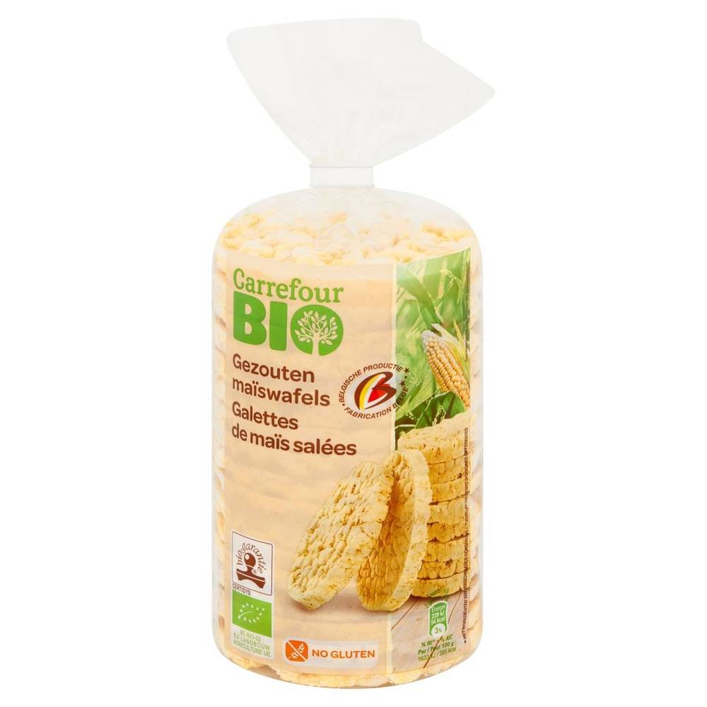 Carrefour Bio Galettes de Maïs Salées 120 g