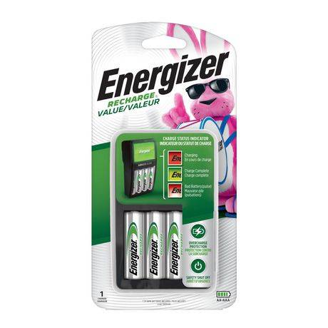 Energizer Recharge Value Charger For Nimh Aa & Aaa Batteries