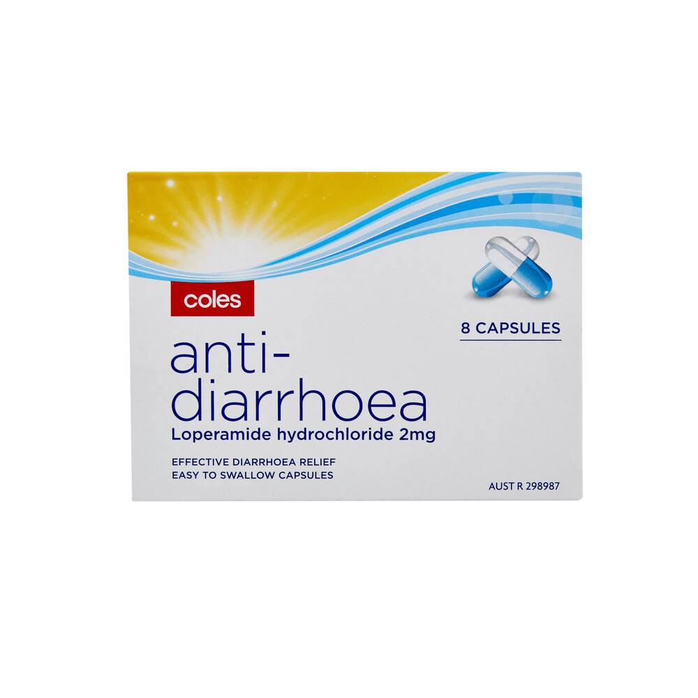 Coles Loperamide Anti-Diarrhoea Capsules (8 pack)