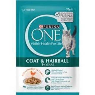 Purina One Hairball Chicken Wet Cat Food 70g