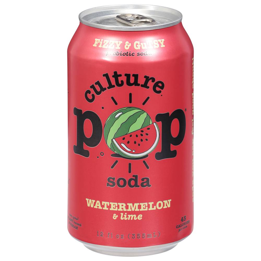 Culture Pop Watermelon Lime & Rosemary Soda (12 fl oz)