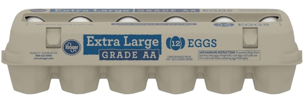 Kroger Grade Aa Eggs, XL (27 oz, 12 ct)
