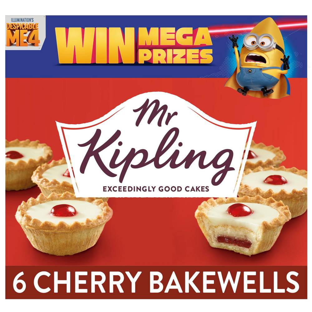 SAVE £1.63 Mr Kipling Cherry Bakewell Cakes x6