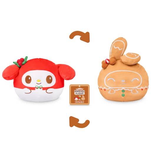 Sanrio Teeturtle My Melody Gingerbread Christmas Reversible Plushies, 4"