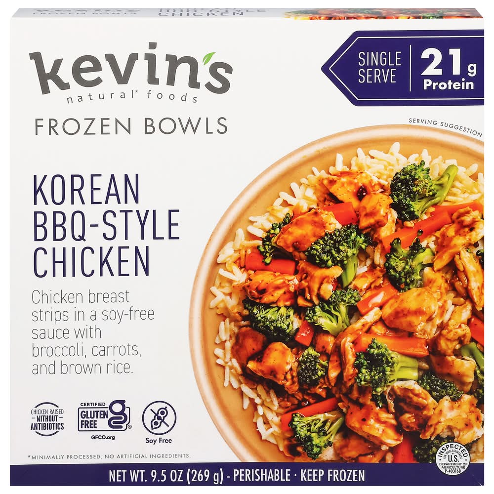 Kevin's Natural Foods Korean Bbq-Style Chicken Frozen Bowls (9.5 oz)