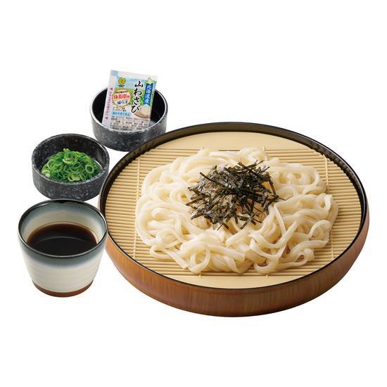 山わさびざるうどん　Cold Udon w/Dipping Sauce & Horseradish