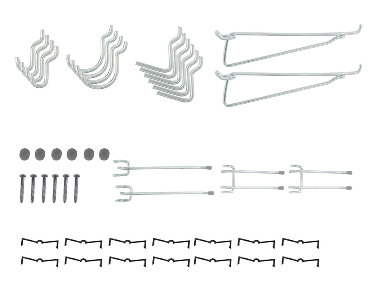 Project Source 20 -Piece Steel Pegboard hook in Silver