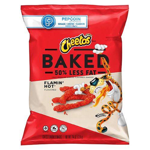 Cheetos Baked Cheese Flavored Snacks Flamin' Hot - 2.75 OZ