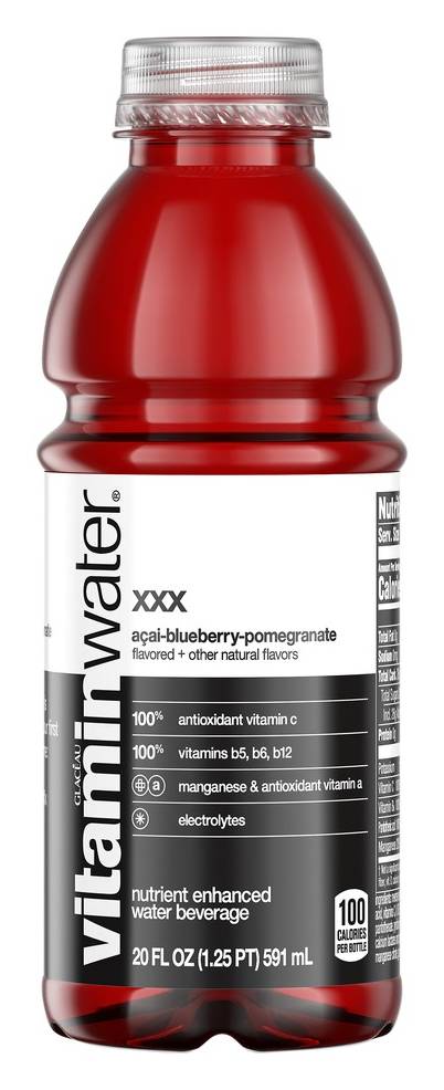 Vitaminwater · XXX Acai Blueberry & Pomegranate Enhanced Water (20 fl oz)
