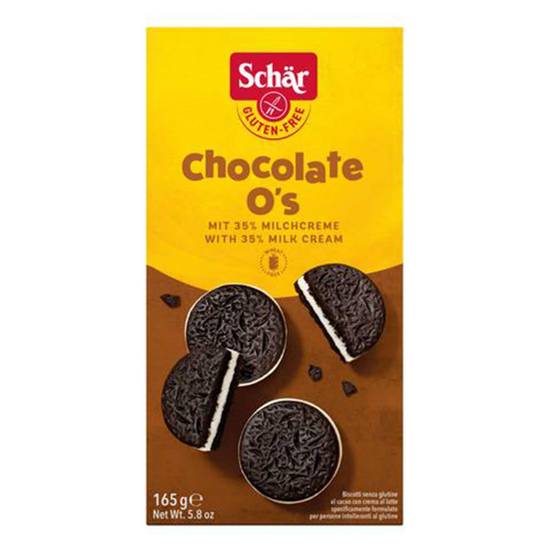 Schar Cookies Gluten Free Chocolate O's 165g