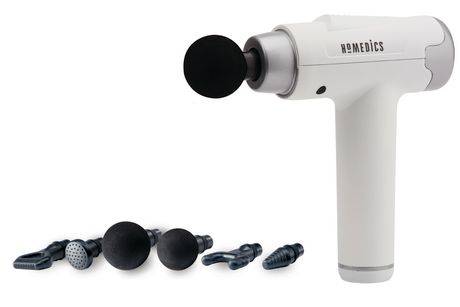 Homedics Therapist Select Elite Percussion Massage Gun (white-black)