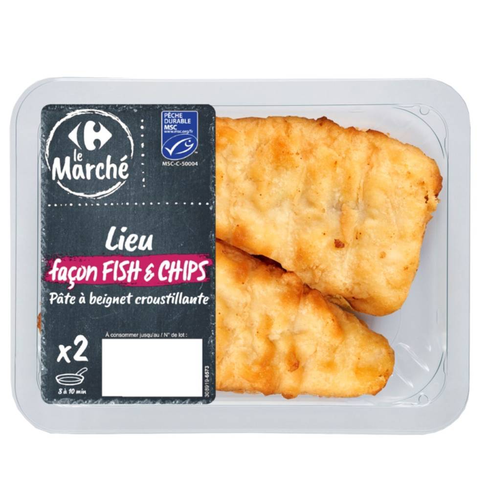 Carrefour Le Marché - Lieu façon fish et chips msc