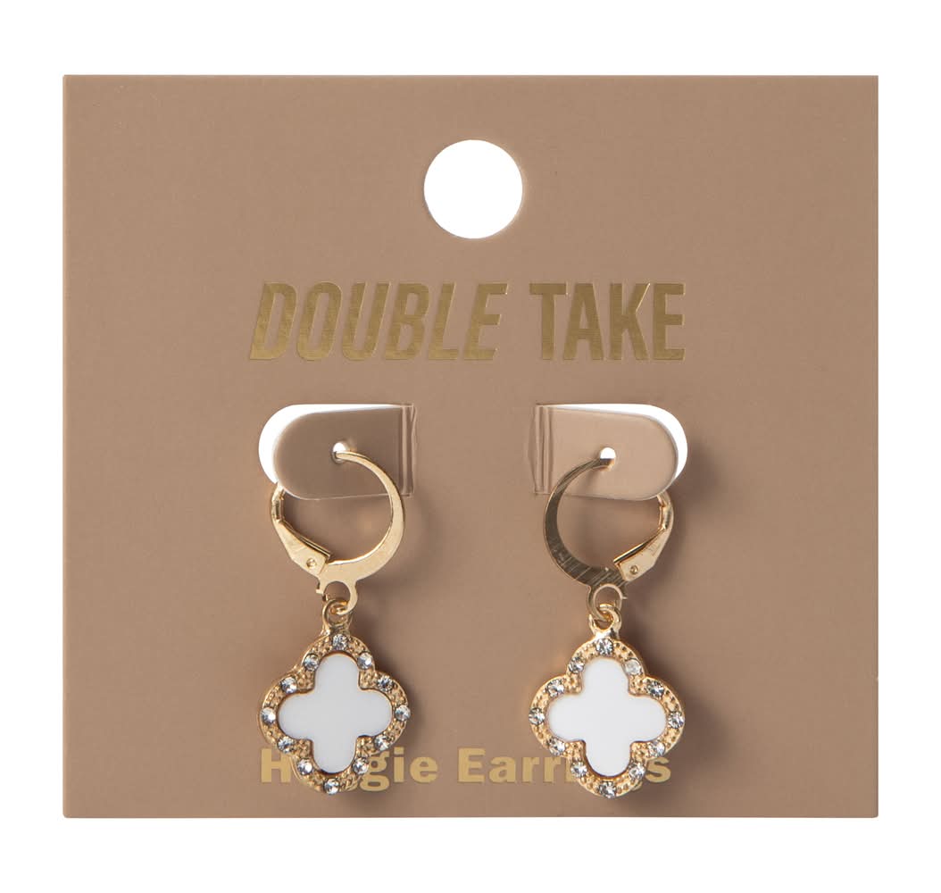 Double Take Clover Earrings Gold Clover