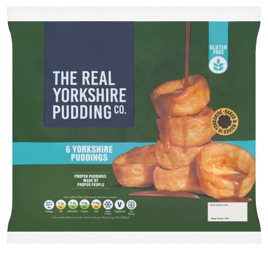 The Real Yorkshire Pudding Co. Gluten Free Yorkshire Puddings (6 pack)