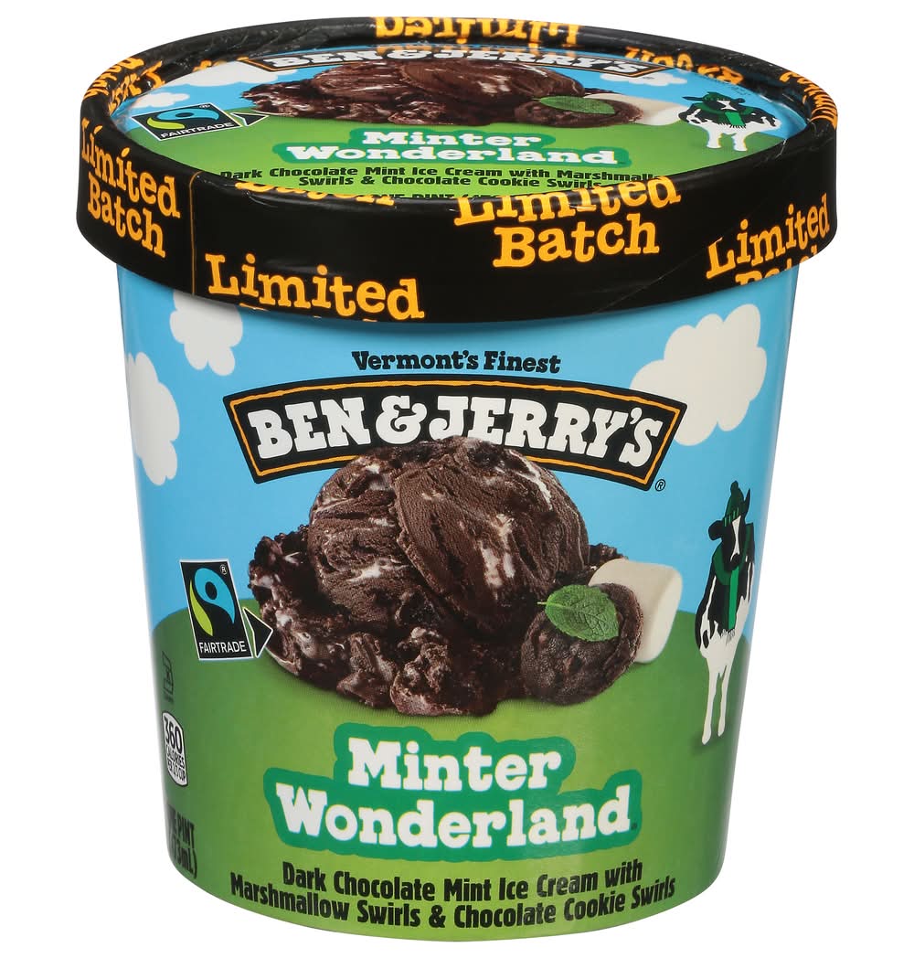 Ben & Jerry's Minter Wonderland Ice Cream, Dark Chocolate Mint (1 pint)