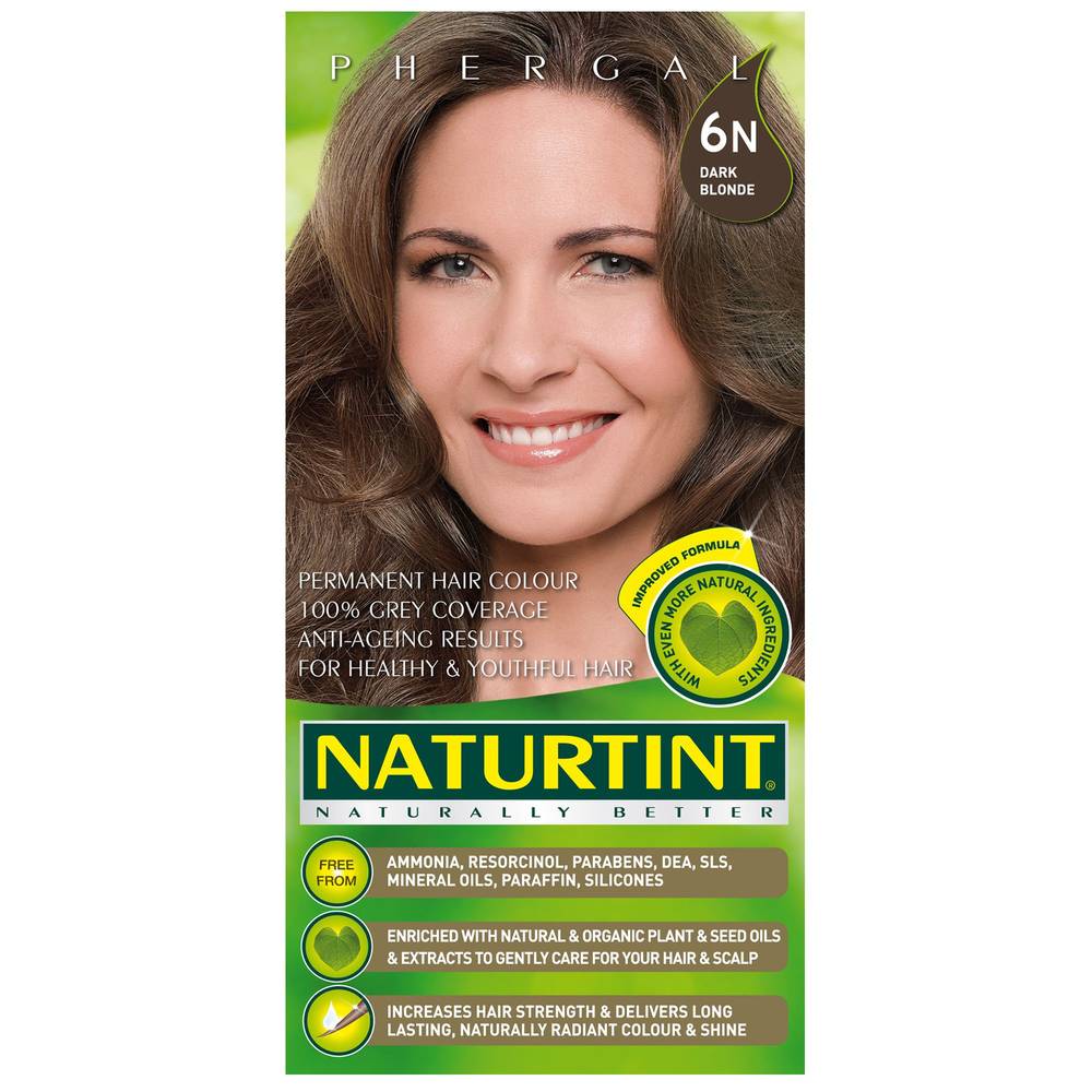 Natural Hair Color - Permanent & Ammonia Free - 6N Dark Blonde (5.28 Fluid Ounces)