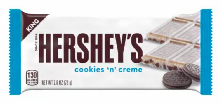Hershey's Cookies N Cream King Size 2.6oz