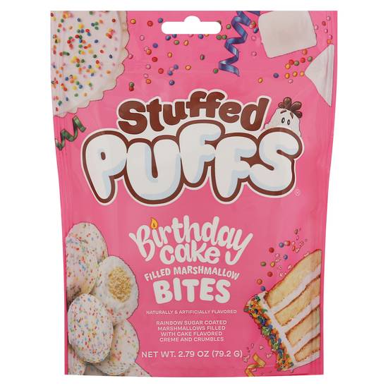 Stuffed Puffs Filled Marshmallow Bites (birthday cake)