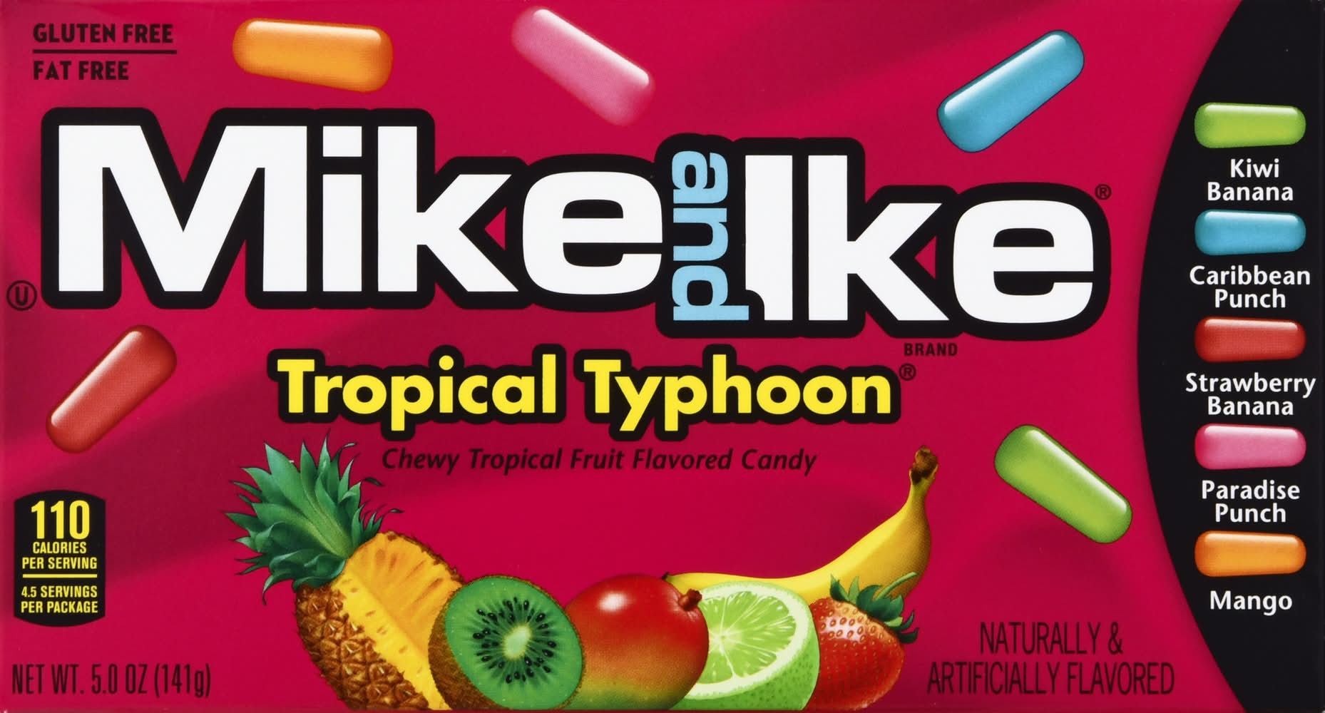 MIKE AND IKE Tropical Typhoon Chewy Tropical Fruit Candy (5 oz)