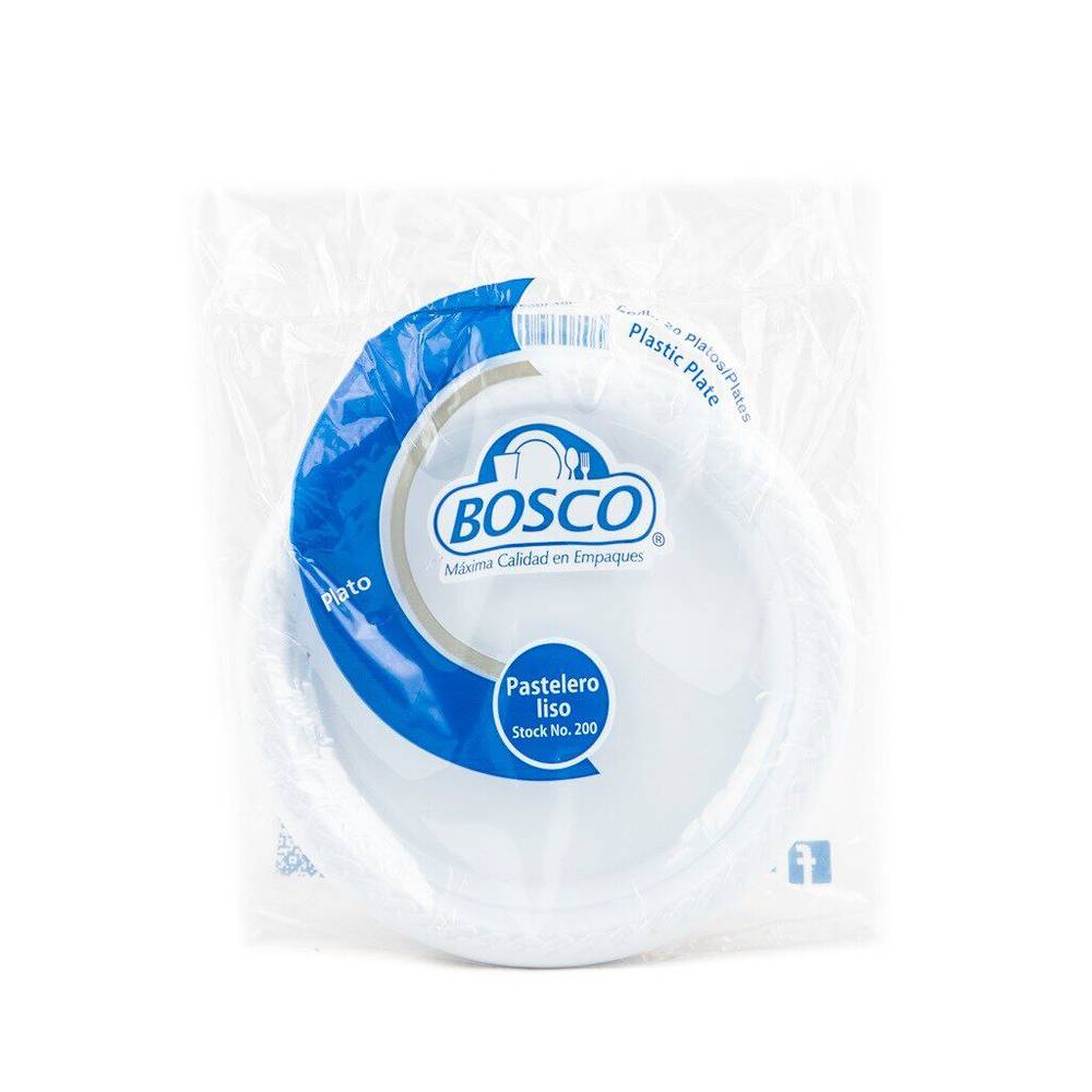 Bosco · Platos desechables pastelero de plástico