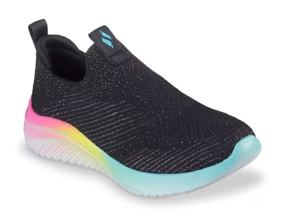 Skechers Ultra Flex 3.0 Shimmer Stroll Slip-On Sneaker - Kids' (Black Shimmer Medium - 1 Youth)