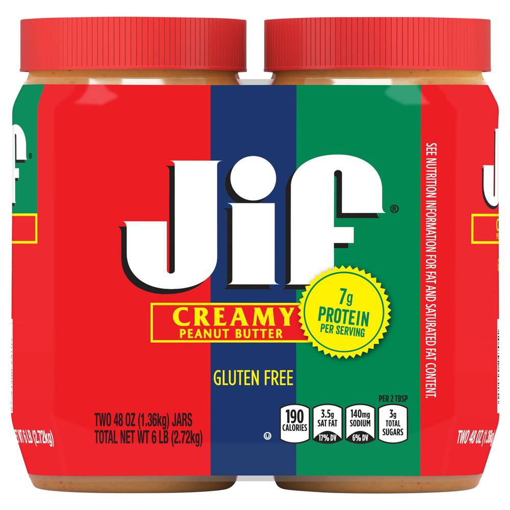 Jif Creamy Peanut Butter (2 ct, 48 oz)