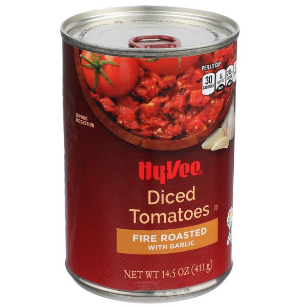 Hy-Vee Fire Roasted Diced Tomatoes With Garlic