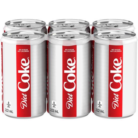 Diet Coke Soft Drink (6 ct, 222 ml)