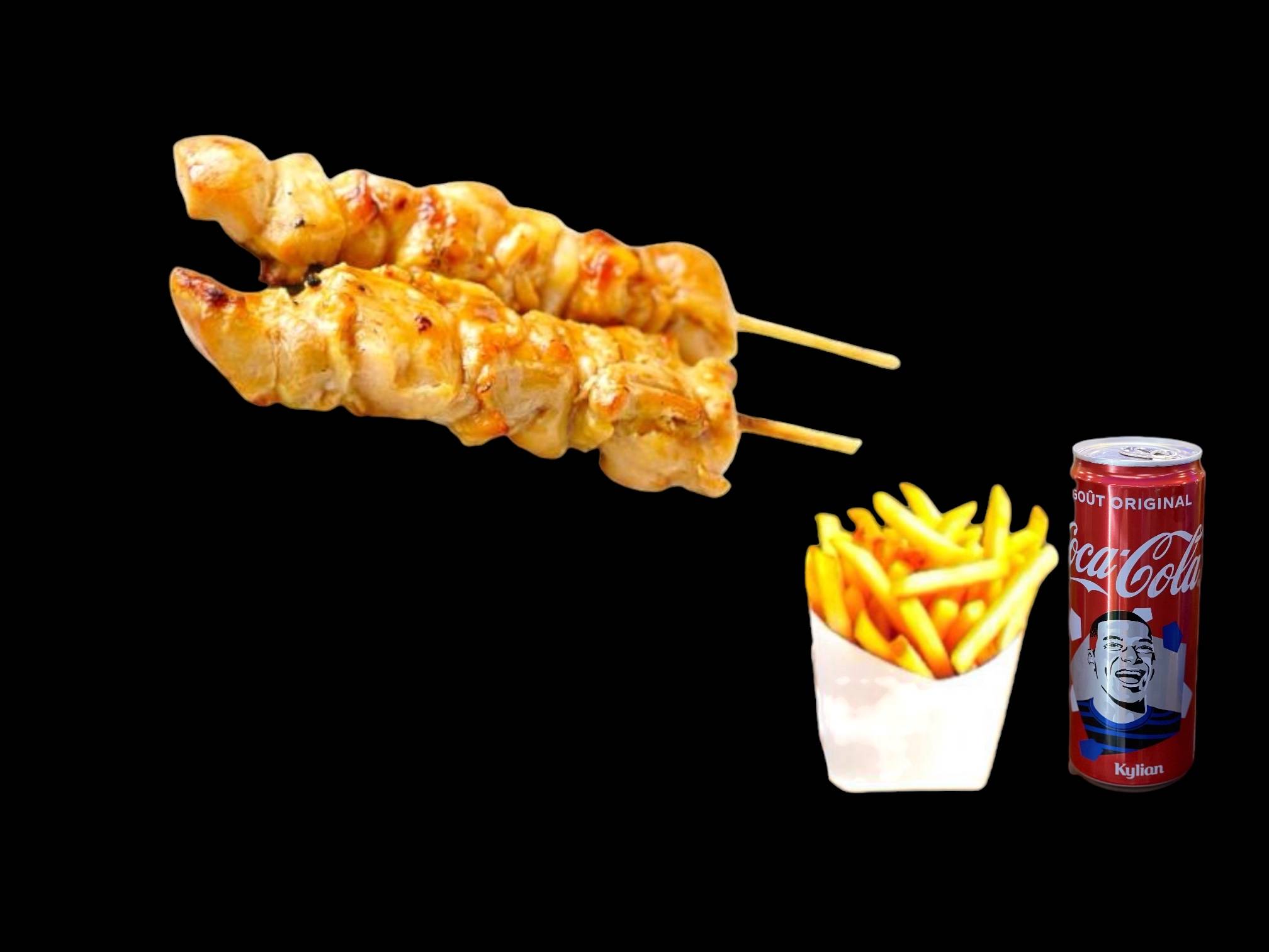 Menu brochette de poulet