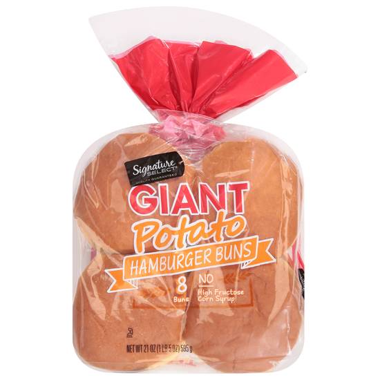 Signature Select Giant Potato Hamburger Buns (8 buns)