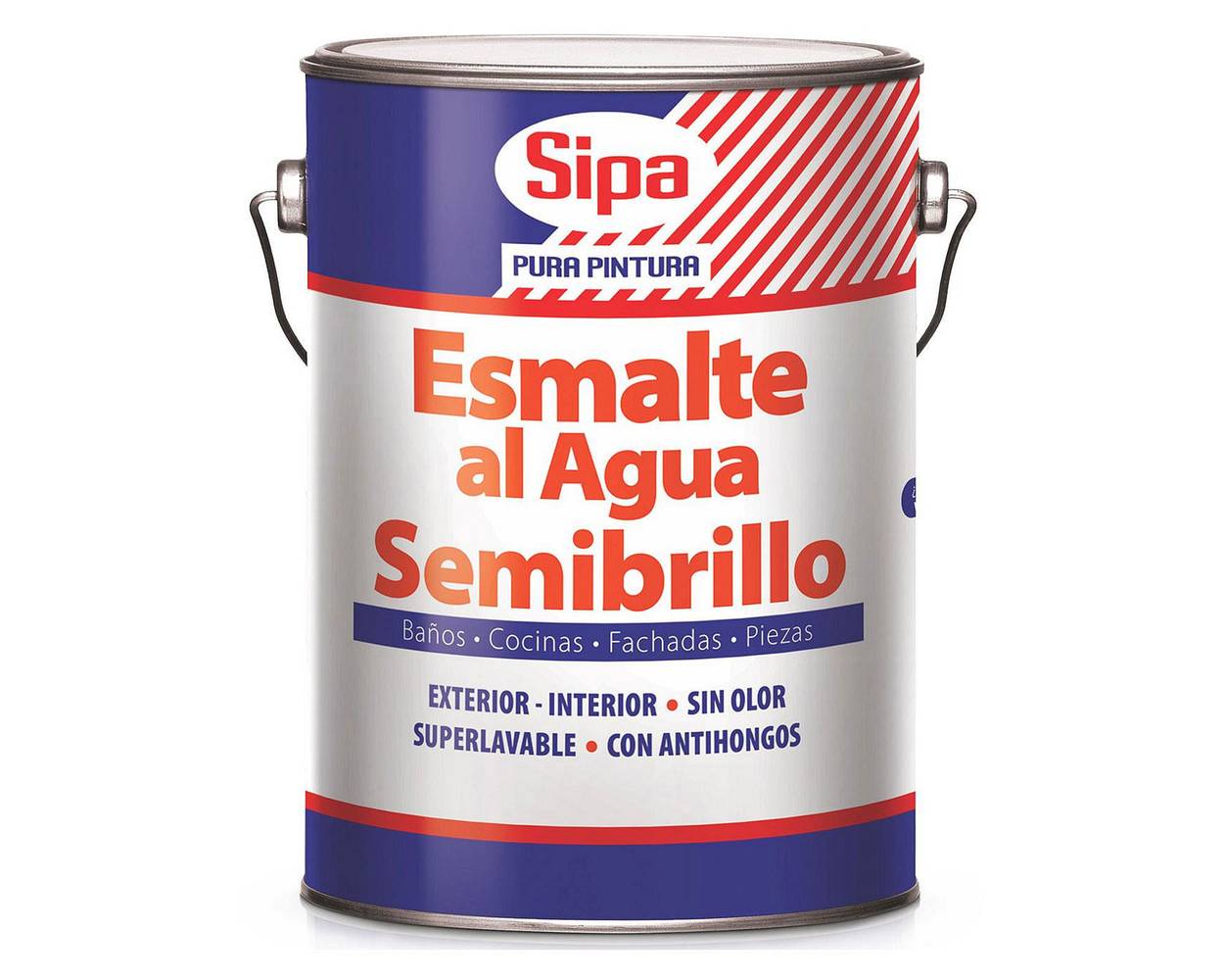 Sipa esmalte al agua semibrillo blanco (3,79 litros)