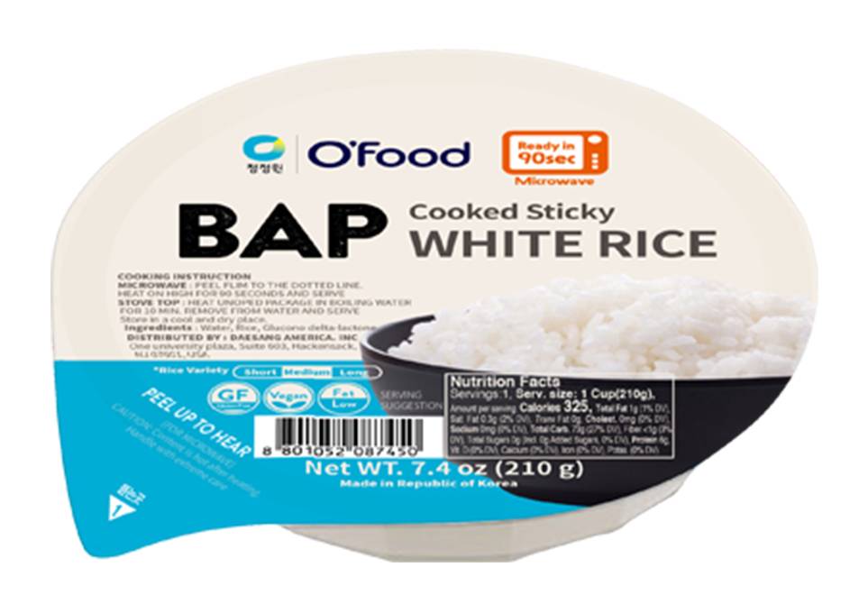 O'Food Bap Cooked Sticky White Rice (210g)
