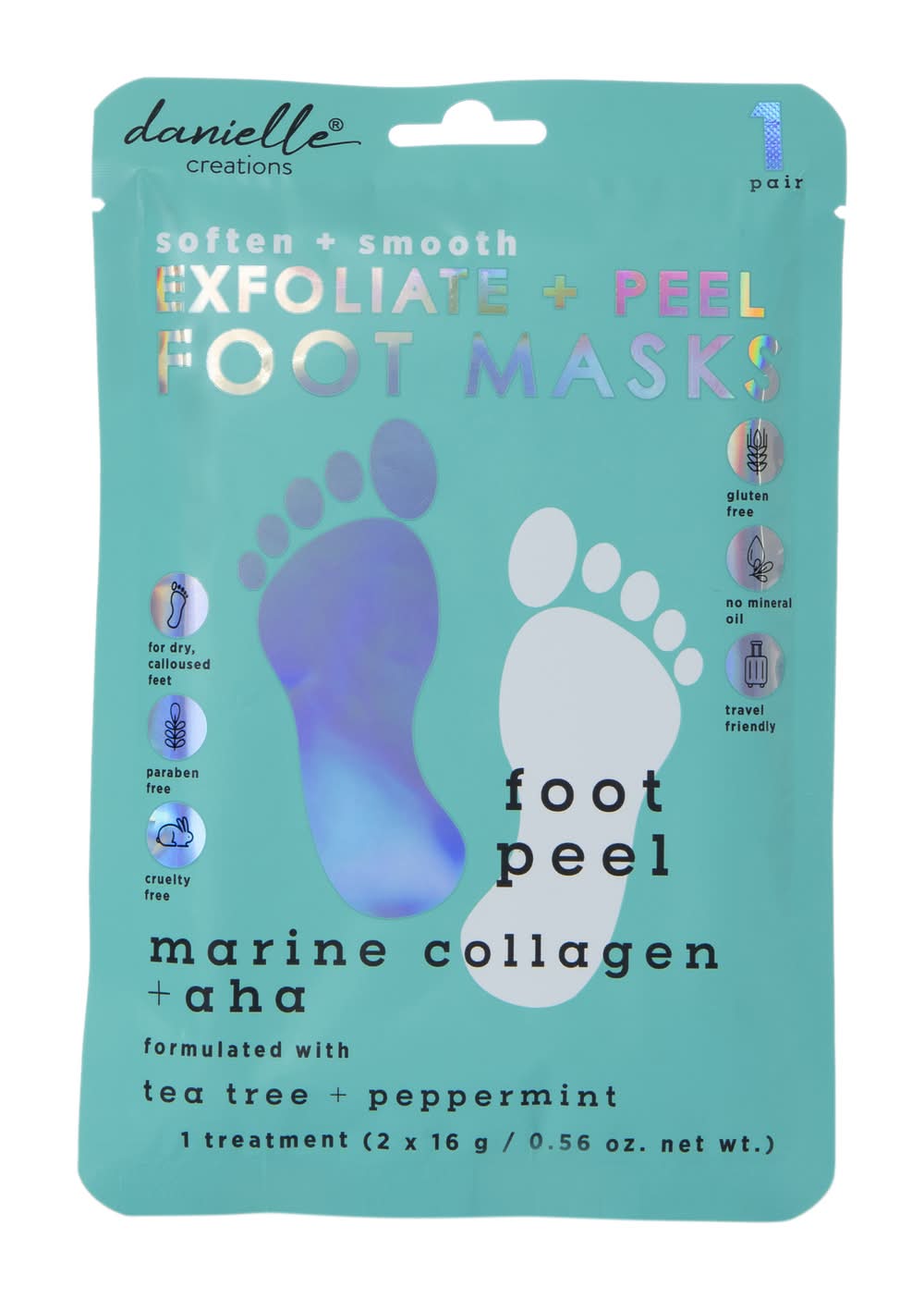 Danielle Creations® Marine Collagen & Aha Exfoliating Foot Peel Mask