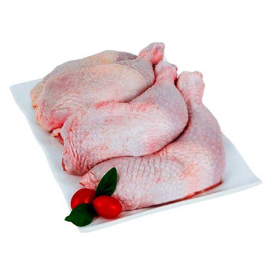 Coxa com sobrecoxa de frango congelada (embalagem: 1 kg aprox)