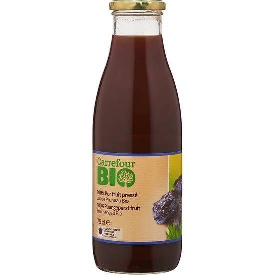 Carrefour Bio - Pur jus de fruit pressé, pruneau (750ml)