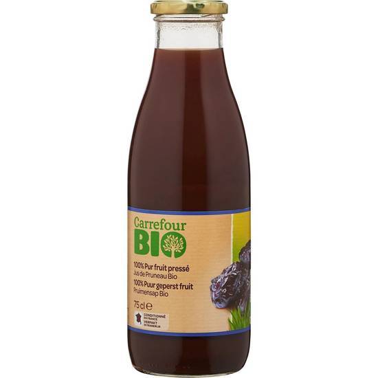Carrefour Bio - Pur jus de fruit pressé (750 ml) (pruneau)