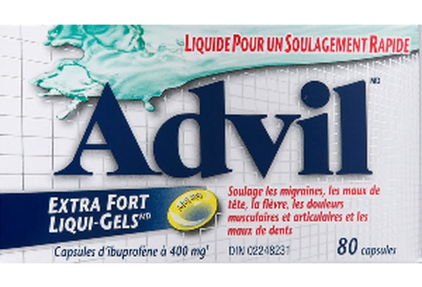 Advil Extra Strength Liqui-Gels Ibuprofen Capsules 400 mg (85 g, 80 ct)