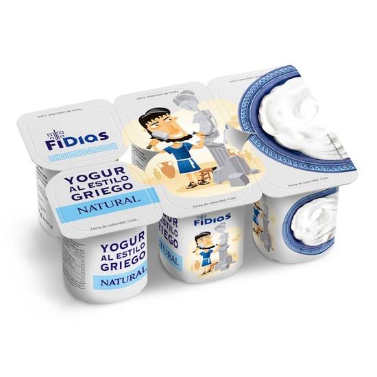 Yogur griego natural Fidias pack 6 x 125 g