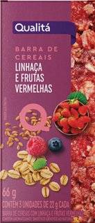 Qualitá · Barra de cereal sabor linhaça e frutas vermelhas (66 g)