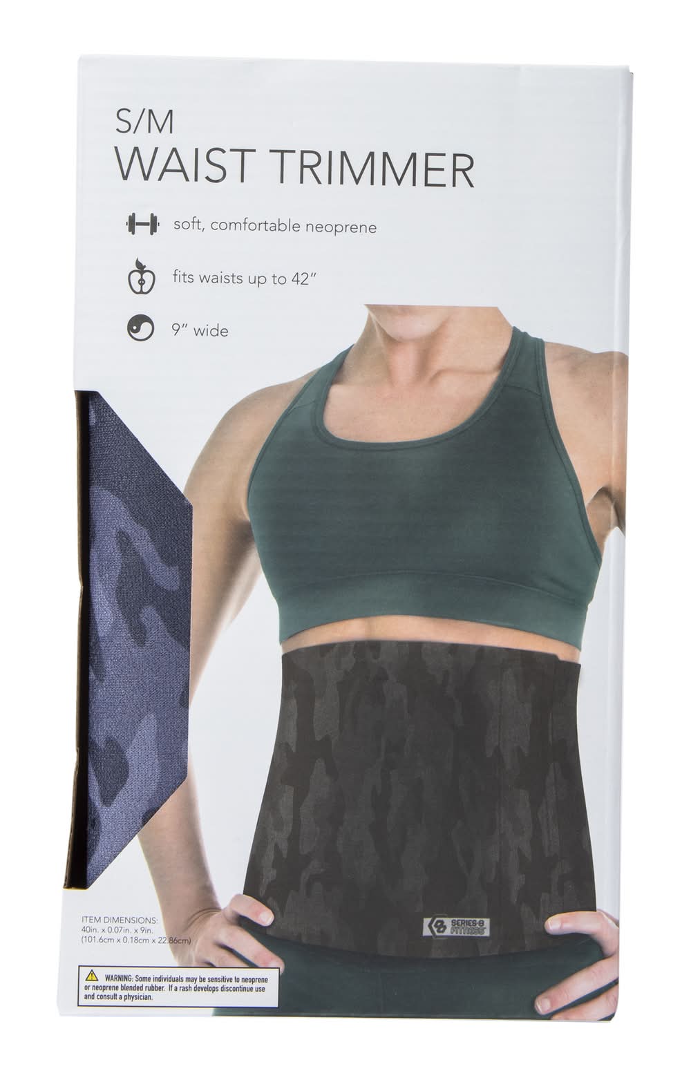 Series-8 Fitness™ Camo Waist Trimmer Small/Medium Black Multi