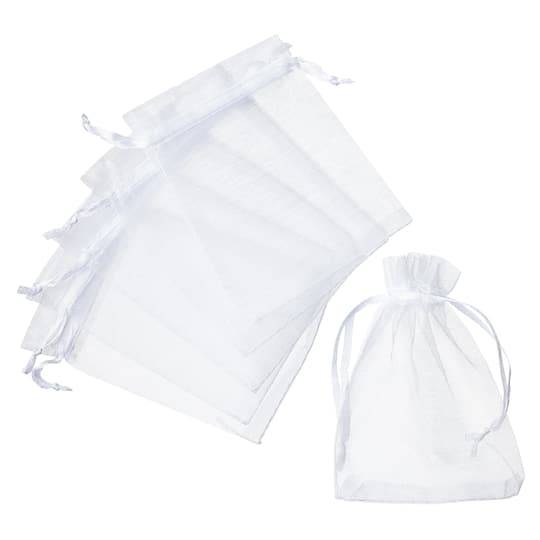 Celebrate It Occasions Organza Bags, White