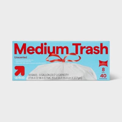 up&up Ultrastretch Drawstring Medium Trash Bags 8 Gal (40 ct)