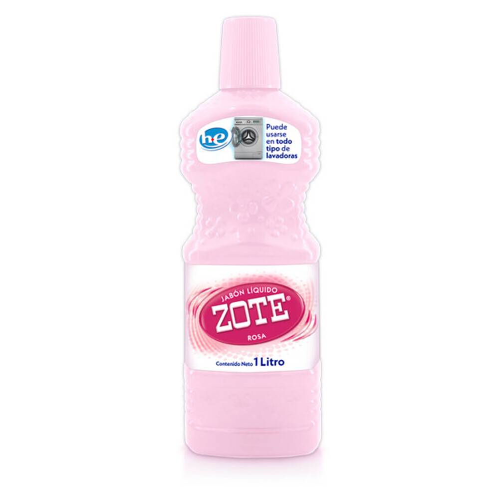 Zote jabón líquido rosa (botella 1 l)