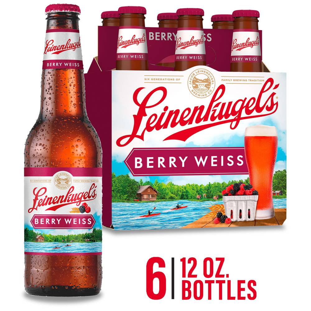 Leinenkugel's Berry Weiss Lager Beer (6 ct, 12 fl oz)