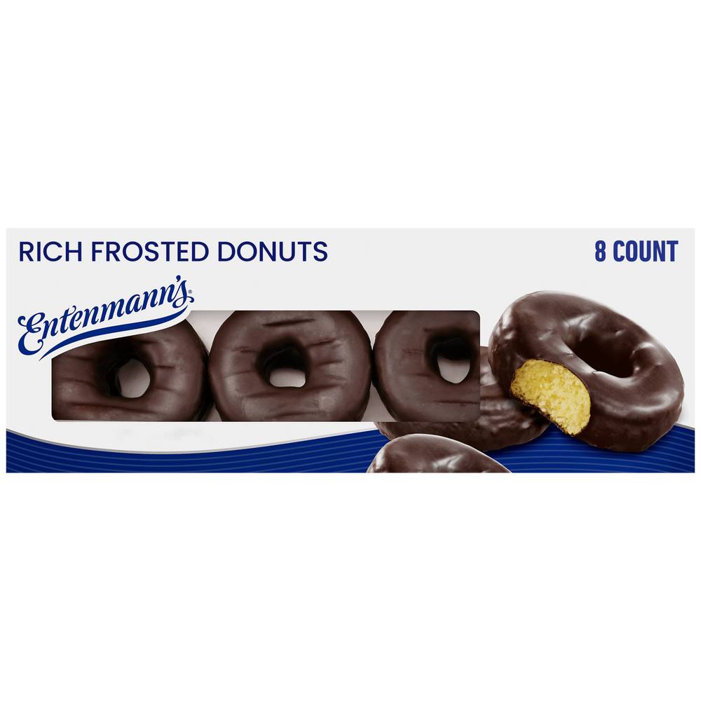 Entenmann's Rich Frosted Donuts, Chocolate (16.5 oz, 8 ct)