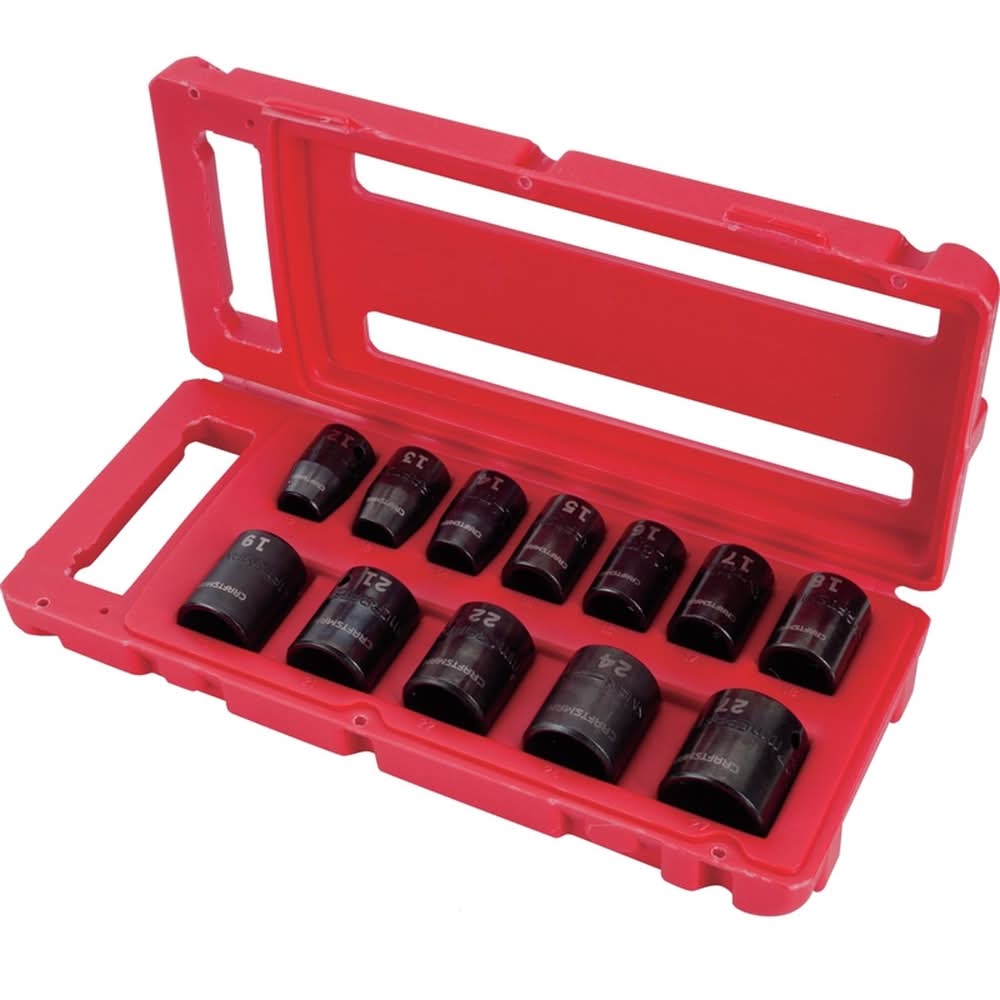 Craftsman 1/2 In. Drive Metric 6 Point Shallow Socket Set 12 Pc