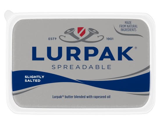 Lurpak Slightly Salted Spreadable Blend Of Butter With Rapeseed Oil (400g)