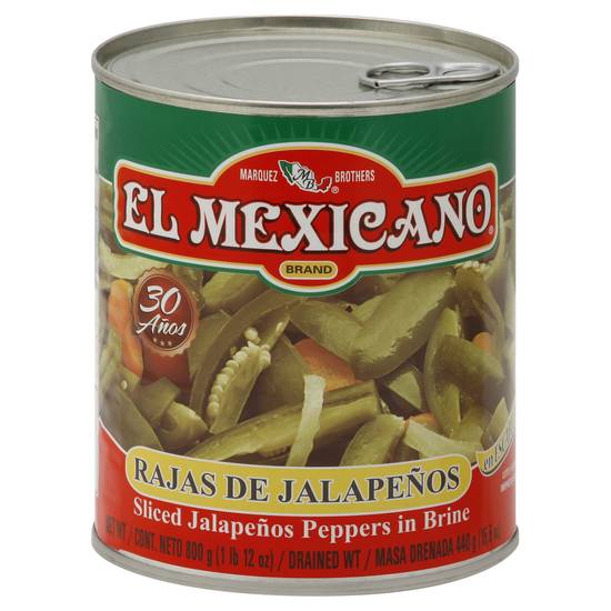 El Mexicano Sliced Jalapeno Peppers in Brine (28 oz)